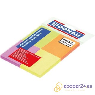 Karteczki Donau 38x51mm 4 kolory (4x50)