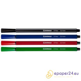 Cienkopisy Donau D-Fine 0.4mm czarne (10)