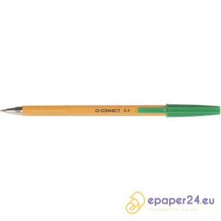 Długopisy Q-Connect 0.4mm zielone (20)