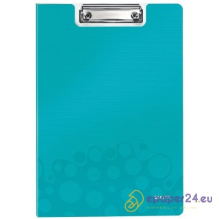 TECZKA Z KLIPEM LEITZ WOW A4 TURKUSOWA