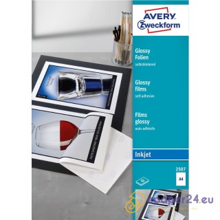 BŁYSZCZĄCE FOLIE SAMOPRZYLEPNE A4 50 SZT./OP. GRUBOŚĆ 0.2 MM BIAŁE