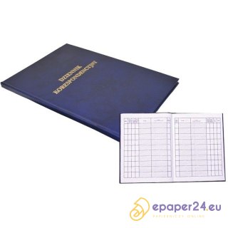 Dziennik korespondencyjny A4 300 kartek granatowy
