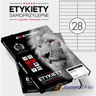 Etykiety Emerson A4 105x20mm białe (100)