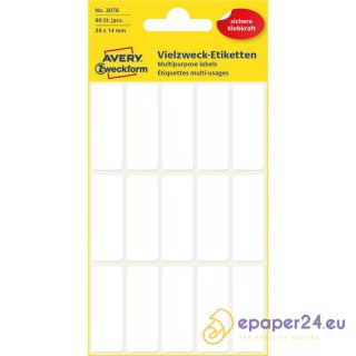 ETYKIETY AVERY 38*14mm DO OPISU RĘCZNEGO BIAŁE (6)