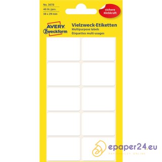 ETYKIETY AVERY 38*29mm DO OPISU RĘCZNEGO BIAŁE (6)