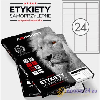 Etykiety Emerson A4 66x33.8mm białe (100)