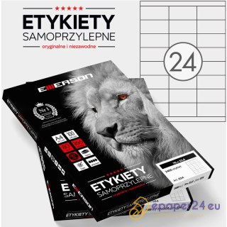 Etykiety Emerson A4 70x33.8mm białe (100)
