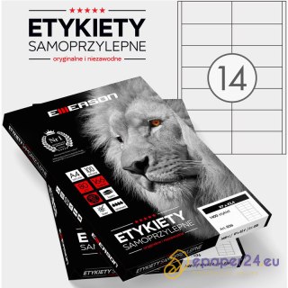 Etykiety Emerson A4 97x42.4mm białe (100)