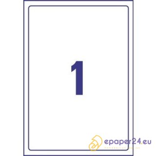 Etykiety Avery Zweckform A4 190x275mm bez kleju białe (10)