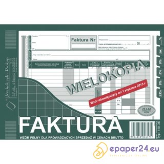 FAKTURA BRUTTO A5 (WIELOKOPIA)