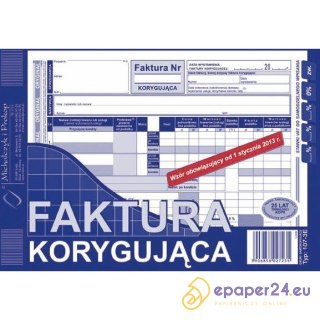 FAKTURA KORYGUJĄCA VAT A5 (O+1K)