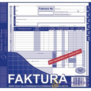 FAKTURA VAT 2/3 A4 (O+1K)