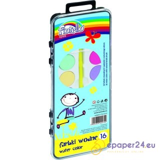 FARBY AKWARELOWE FIORELLO 2g*16 KOLORÓW