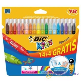 Flamastry BiC Kids Kid Couleur 18 kolorów