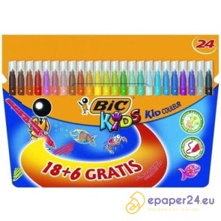 Flamastry BiC Kids Kid Couleur 24 kolory