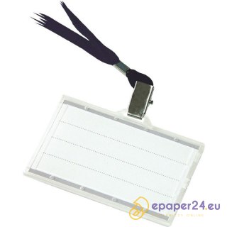 Identyfikator Donau 85x50mm z taśmą czarną