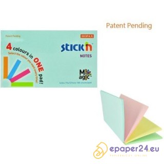 KARTECZKI STICK'N 76*127mm 4 KOLORY PASTEL (100)