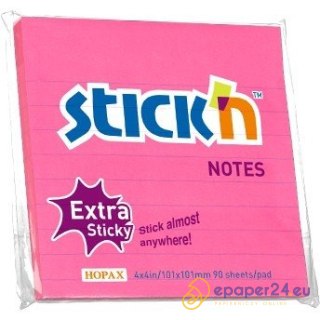 KARTECZKI STICK'N 101*101mm RÓŻOWE (90)