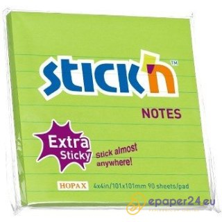 KARTECZKI STICK'N 101*101mm ZIELONE (90)