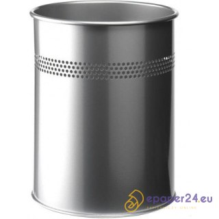 KOSZ NA ŚMIECI DURABLE 15L METALOWY SREBRNY