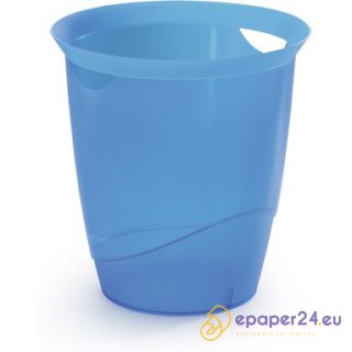 KOSZ NA ŚMIECI DURABLE 16L NIEBIESKI TRANSPARENTNY