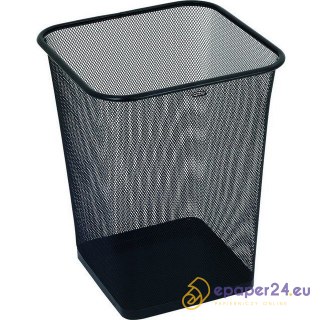 METALOWY KOSZ NA ŚMIECI 18L KWADRAT CZARNY