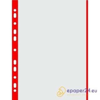 Koszulki Donau A4/40µm (brzeg czerwony) groszkowe (100)