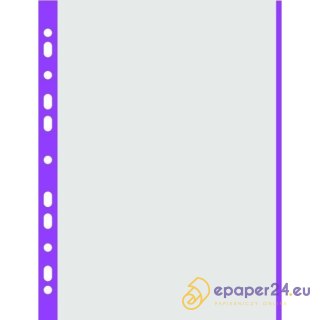 Koszulki Donau A4/40µm (brzeg fioletowy) groszkowe (100)