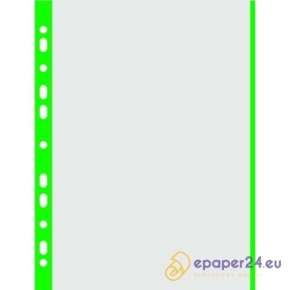 Koszulki Donau A4/40µm (brzeg zielony) groszkowe (100)