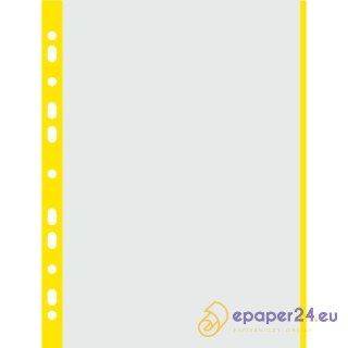 Koszulki Donau A4/40µm (brzeg żółty) groszkowe (100)