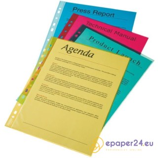 KOSZULKI ESSELTE A4/55µm CZERWONE KRYSTALICZNE (10)