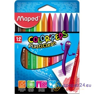 KREDKI PLASTIKOWE MAPED COLORPEPS 12 KOLORÓW