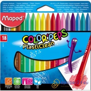 KREDKI PLASTIKOWE MAPED COLORPEPS 18 KOLORÓW