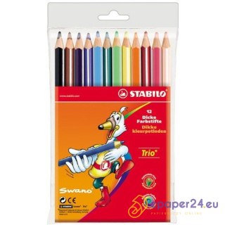 KREDKI STABILO TRIO 12 KOLORÓW