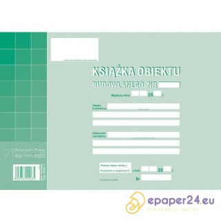 KSIĄŻKA OBIEKTU BUDOWLANEGO A4 (OFFSET)
