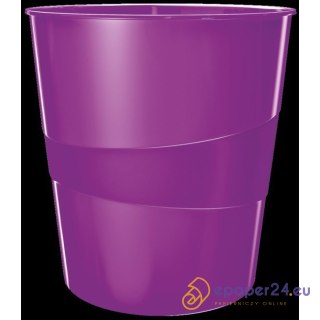 Kosz na śmieci Leitz Wow 15L fioletowy