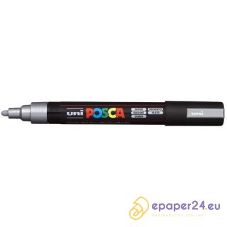 MARKER Z FARBĄ PLAKATOWĄ UNI PC-5M POSCA SREBRNY