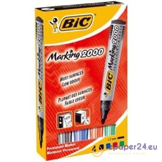 Markery permanentne BiC Marking 2000 4 kolory