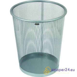 METALOWY KOSZ NA ŚMIECI 12L SREBRNY