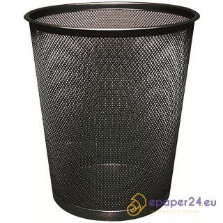 Kosz na śmieci Q-Connect 19L metalowy czarny