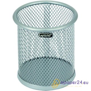 METALOWY POJEMNIK NA DŁUGOPISY SREBRNY