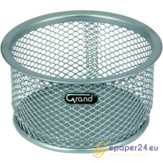 METALOWY POJEMNIK NA SPINACZE SREBRNY