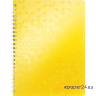 KOŁONOTATNIK LEITZ WOW A4/80K KRATKA NIEBIESKI