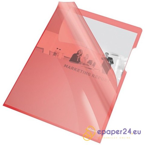 OFERTÓWKI ESSELTE "L" A4/150µm KRYSTALICZNE CZERWONE (25)