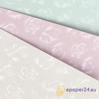 KARTON OZDOBNY A4/220g MAŁE RÓŻE BIAŁY (20)