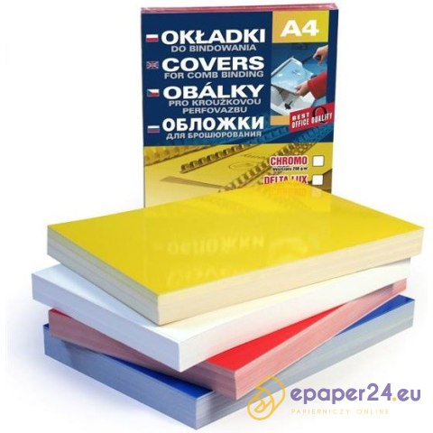 OKŁADKI DO BINDOWNICY A4 CHROMOLUX CZARNE (100) OKŁADKI DO BINDOWNICY A4 CHROMOLUX CZARNE (100)