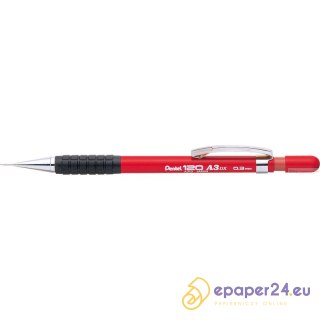 OŁÓWEK AUTOMATYCZNY PENTEL A313 0,3mm CZERWONY