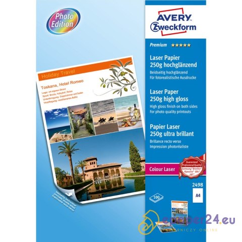 PAPIER FOTO AVERY A4 250g BŁYSK (100)