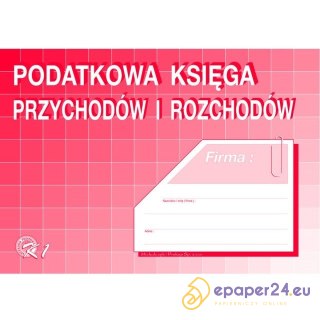 PODATKOWA KSIĘGA PRZYCHODÓW I ROZCHODÓW A4 48 KART
