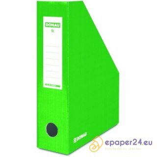 Pojemnik na dokumenty Donau A4/80mm kartonowy zielony